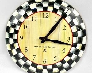 MacKenzie-Childs Courtly Check Enamel Wall Clock