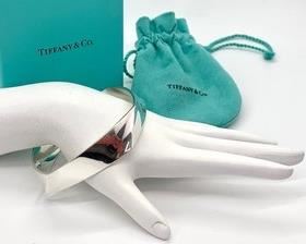 Tiffany & Co. Gehry Torque Square Sterling Silver Bangle Bracelet