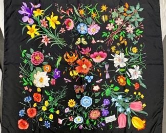 Vintage Gucci 100% Silk Scarf