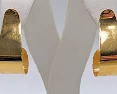 Vintage Carla 14K Yellow Gold Scoop Earrings