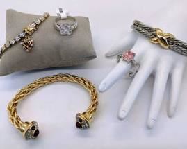 Dressy Lot of 3 Bracelets (One in Box) and 2 New Rings