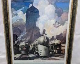 New York Central Trains Framed Print - Leslie D. Ragan 1930s Ad
