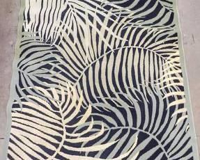 Enormous Tributary Indoor/Outdoor Palm Leaf Rug- approx 8x10