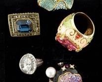 Five Funky Fabulous Vintage Cocktail Rings! Heidi Daus, Sterling, & more!