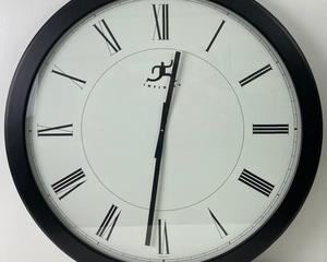 Large Italian Infinity Instruments 3 Foot Black & White Clock