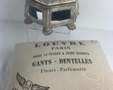 Small Shabby Chic Footstool and Mirrored Trinket Box