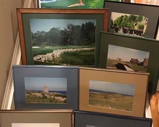 8 Framed Golfing and Scenery Pictures From Around The World