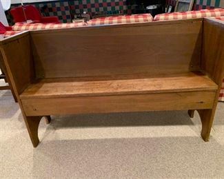 Antique Wood Church Pew