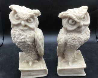 Athena Marble Bookends