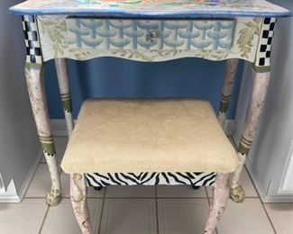 Colorful Hand Painted Dressing Table