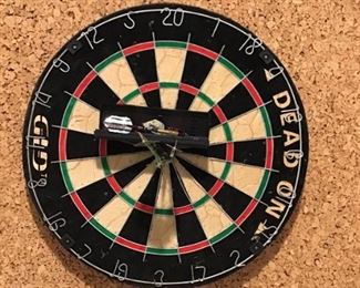 Dart Board, Darts, and Score Board