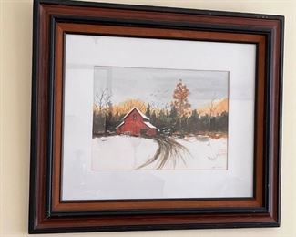 Evan Miller Winter Landscape Watercolor