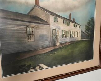 Hand Painted Homestead Scene