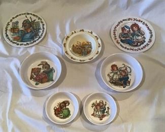 Raggedy Ann and Andy Along with Peter Rabbit Dish Collection