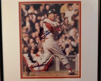 Stan Musial Signed Frame Photo