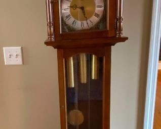 Tempus Fugit Grandfather Clock Manufactured by Ridgeway Clock Company