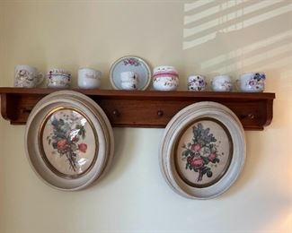 Vintage Prints and Forget Me Not Cups