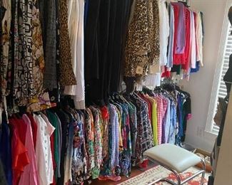  I THINK WE HAVE  AS MANY CLOTHES   AS THE DEPARTMENT   STORES  ALL NAME BRAND                           COLDWATER CREEK   LOTS AND  LOTS CHICO,   TALBITS  AND MANY MORE  , 