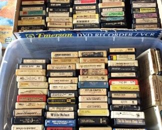 Large amount of old 8 track tapes
