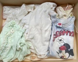 Vintage childrens clothing and bedding 