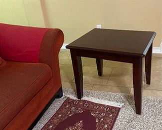 Cindy Crawford Sofa, End Table, & Area Rug