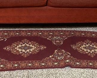 Cindy Crawford Sofa, End Table, Area Rug