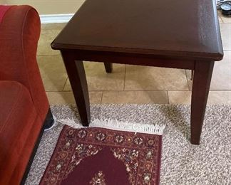 Cindy Crawford Sofa, End Table, & Area Rug