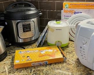 Assorted Kitchen Items Including Small Appliances