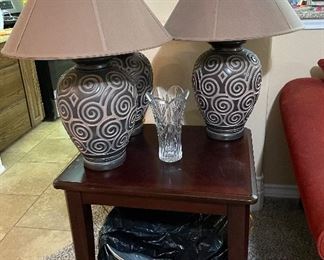 End Table, Table Lamps