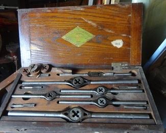 Vintage Die Set in Wood Box