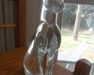 Vintage Iridescent Baccarat Egyptian Cat