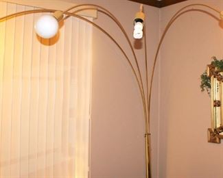 Mid Century Brass Floor Lamp