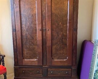 Wonderful 1880s walnut knock down WALDROBE 
