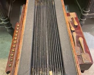POSSIBLE 1860 ERA ACCORDION , AND THE CASE