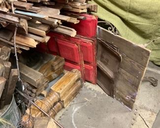 VINTAGE WOOD, AND TIN CEILING  ,OAK TRIM, DOOR CAPITALS,