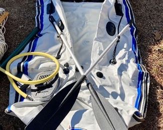 3 man inflatable raft with optional outboard motor 