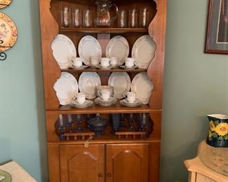 Corner china hutch 