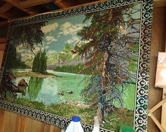 LARGE FABRIC TAPISTRY