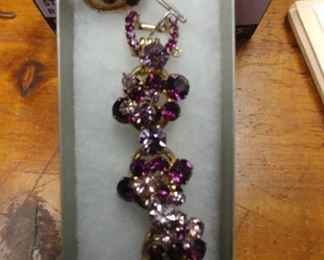 RHINESTONE BRACELET & EARRINGS