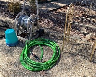 Water hose
Hose Reel
Small accent shelf