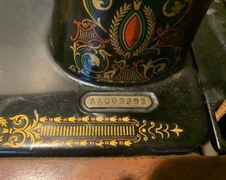 Singer Red Dot Cabinet Sewing Machine Model AA062293 $50