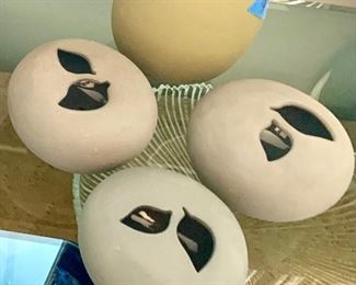 *Crate & Barrel Brown Bowls $3ea
*Set of 4 Hoya Crystal Sushi Plates NIB $40
*Vietri light blue fish bowl w/ plate set $18
*West Elm Carla Peters Acorn Leaf Taller Vase $18
*West Elm Carla Peters Elm Leaves set of 3 Vases $24