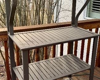 Crate & Barrel Outdoor Aluminum Garden Shelf $135