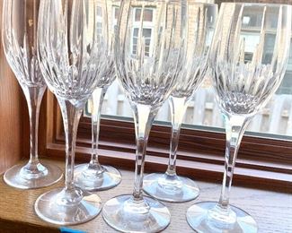 Mikasa white wine glasses $10ea
