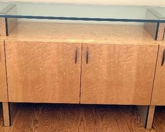 Bernhardt Buffet with solid glass top shelf $895
76w x 19d x 38h