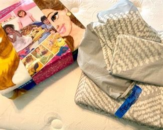 New Beauty & Beast Blanket $5
West Elm King Duvee Cover w/ 2 Pillow Shams $35