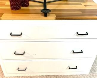3 Drawer chest w/ butcher block top $48
36 x 18 x 27h