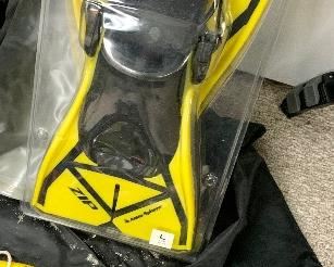 Scuba gear:
New Yellow flippers $35
Goggles & breathing tube $10