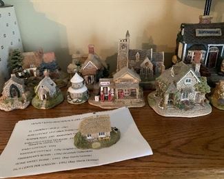 Collection of detailed Lilliput Lane houses and stores.   We have the boxes and deeds for these