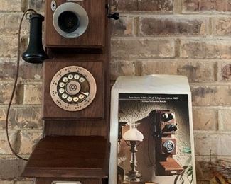 Westinghouse Reproduction Antique wall telephone - it works. Perfect condition 